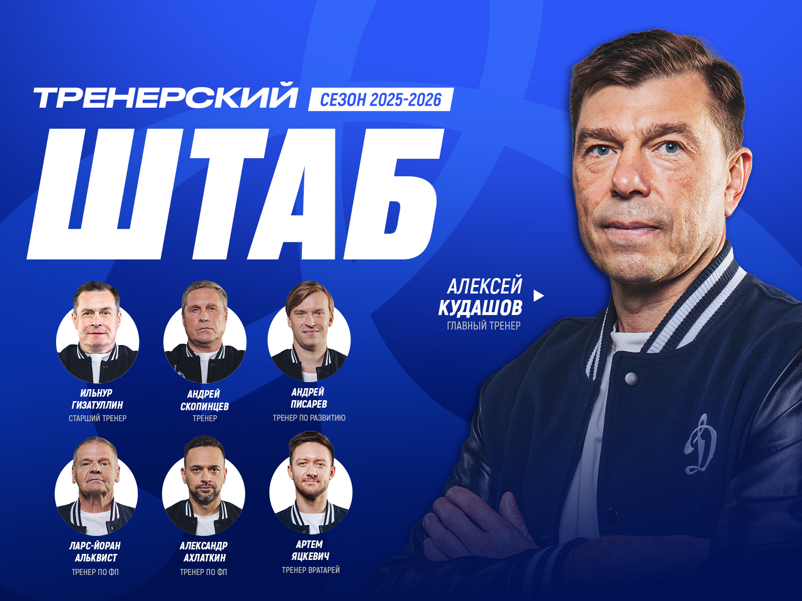 Сформирован тренерский штаб московского «Динамо» на сезон 2025/2026!